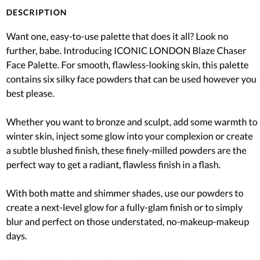 NEW Iconic London Blaze Chaser Face Palette